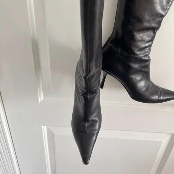 Jimmy Choo Black Heeled Boots - Picture 3 of 5